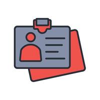 credentials icon. .Editable stroke.linear style sign for use web design,logo.Symbol illustration. vector