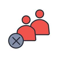 Delete icon. .Editable stroke.linear style sign for use web design,logo.Symbol illustration. vector