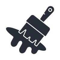 paint brush icon. .Editable stroke.linear style sign for use web design,logo.Symbol illustration. vector