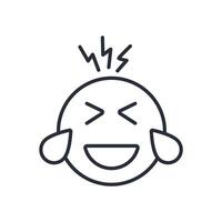 Laughing icon. .Editable stroke.linear style sign for use web design,logo.Symbol illustration. vector