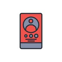 username icon. .Editable stroke.linear style sign for use web design,logo.Symbol illustration. vector