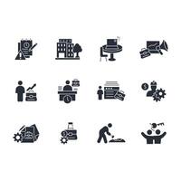 Work icon set..Editable stroke.linear style sign for use web design,logo.Symbol illustration. vector