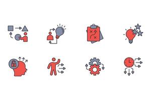 Soft skills icon set..Editable stroke.linear style sign for use web design,logo.Symbol illustration. vector