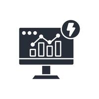 Energy Monitoring icon. .Editable stroke.linear style sign for use web design,logo.Symbol illustration. vector