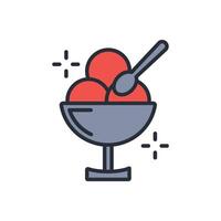 Ice cream cup icon. .Editable stroke.linear style sign for use web design,logo.Symbol illustration. vector
