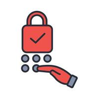 password icon. .Editable stroke.linear style sign for use web design,logo.Symbol illustration. vector