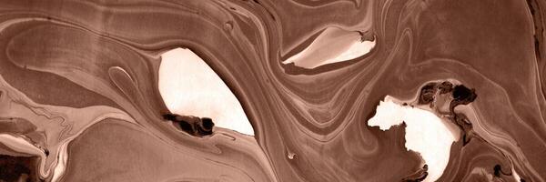 The texture of marble. Abstract background, made in the technique of fluid art. Demonstrating the colors of 2025 - Mocha Mousse photo