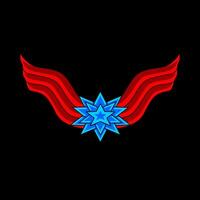 Illustration of a rotating star with a flag. Suitable for banner or background vector