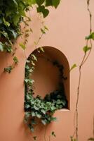 A window with a plant on it photo