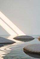 Zen stones in the water photo