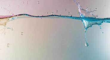Water splash with colorful liquid photo