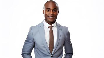 A black man in a suit and tie photo