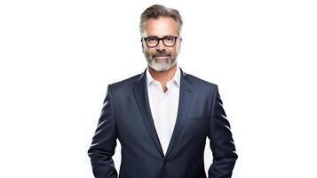 A man with glasses and a beard in a suit photo