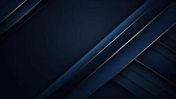 A dark blue background with gold lines photo