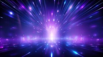 Abstract background with light beams and stars photo