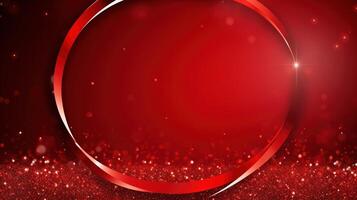 Red glitter background with a shiny circle photo