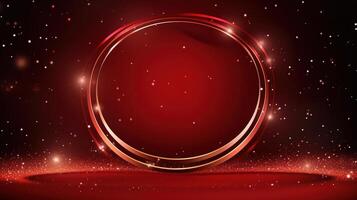 Red background with a shiny circle photo