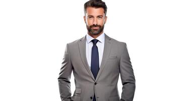 A man in a suit and tie photo