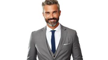 A man with a beard and a suit photo