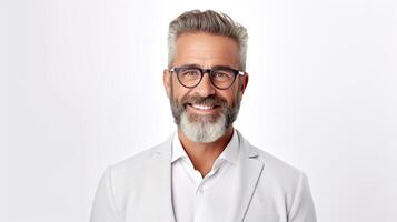 A man with a beard and glasses photo