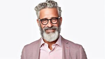 A man with a beard and glasses photo