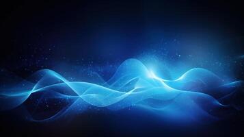 Abstract blue wave background with light and dark photo