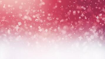 A red and white background with snowflakes photo