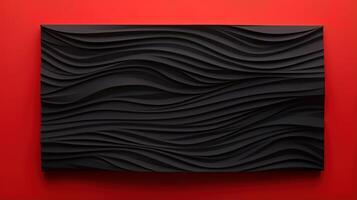 A black wall with waves on it photo
