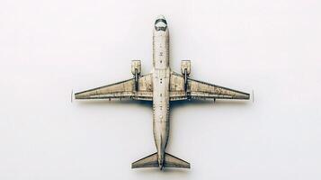 A model airplane is seen in the air photo