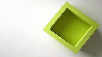 A green square shaped object photo