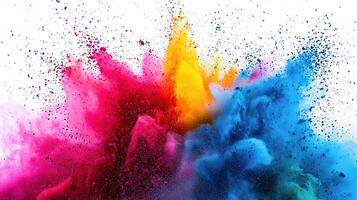 Colorful powder exploding in the air photo
