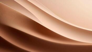 Abstract beige curves and textures on minimalist gradient background photo
