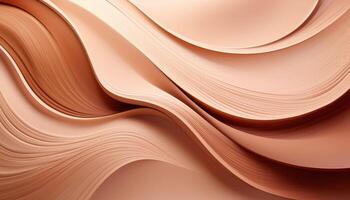 Abstract waves of layered beige paper with smooth curves and textured surfaces photo
