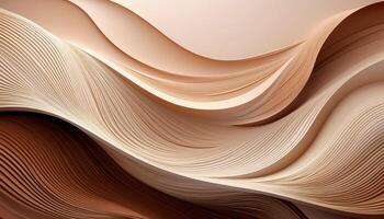 Abstract curved paper layers with warm neutral tones photo