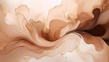Abstract fluid art with earth tones and dynamic swirls photo