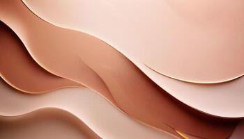 Elegant abstract waves in soft earth tones creating a tranquil texture photo