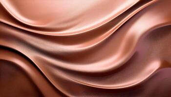 Abstract copper wave texture with smooth flowing patterns photo
