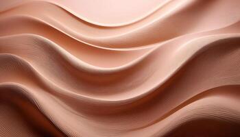 Abstract beige waves with elegant curved lines and textured patterns photo