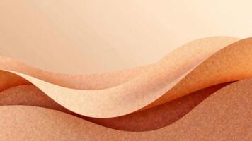 Abstract beige and brown curved layers with smooth gradient texture photo