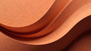 Abstract copper wave pattern with smooth curves and texture photo