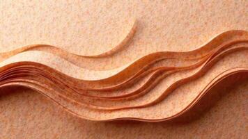 Abstract curved lines on textured surface in earth tones with wave patterns photo