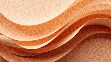 Abstract layers of textured orange and brown wavy paper patterns photo
