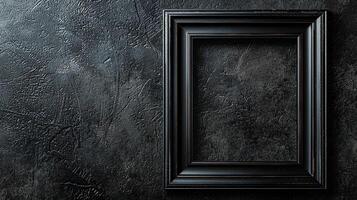 elegante negro marco en contra texturizado oscuro antecedentes para Arte monitor foto