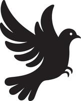 Dove Silhouette art Illustration Design vector