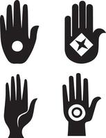 Hand illustration image set vector