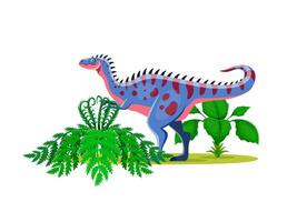 Alectrosaurus cartoon prehistoric dino character vector