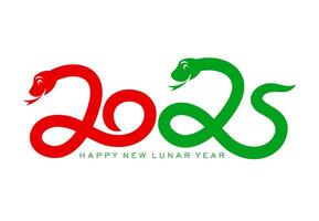 2025 Chinese Lunar New Year, snake calendar date vector