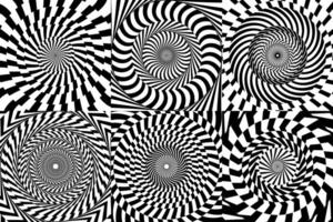 Psychedelic hypnotic spiral pattern backgrounds vector