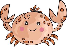 Cute and friendly crab isolated vector