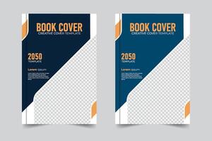 2 creative color variation modern style book cover design or report cover with image, Creative, modern, elegant and Stylish print-ready book cover design vector